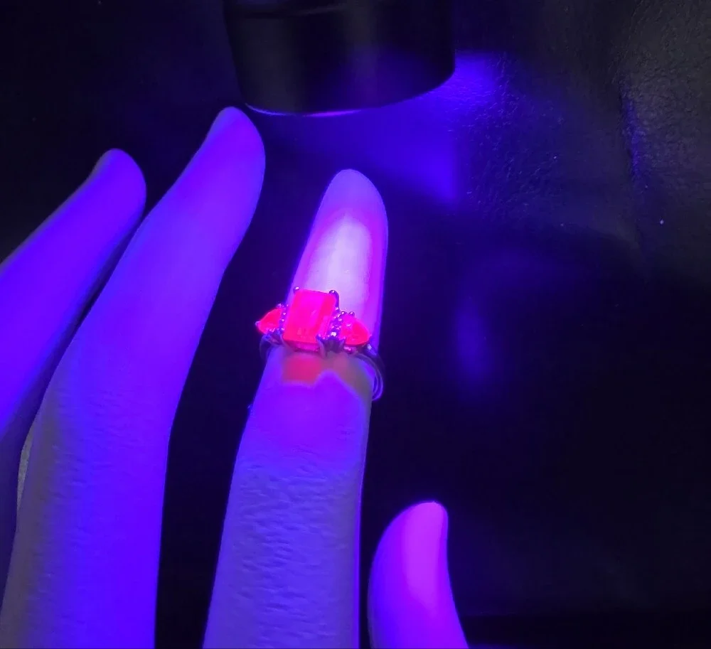 925 And Three-Stone Ruby Ring
